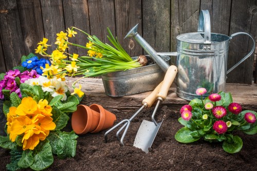 Expert landscaping team working on a Chelsea property